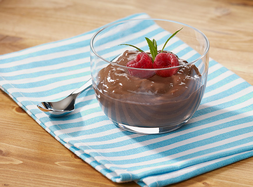 Choco-raspberry pudding